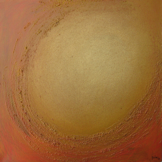 Das Göttliche – neun Bilder, Acryl, Sand, Bronzepulver auf Leinwand 2012