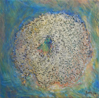 Goldenes Feld – Acryl, Sand, Bronzepulver auf Leinwand 2012